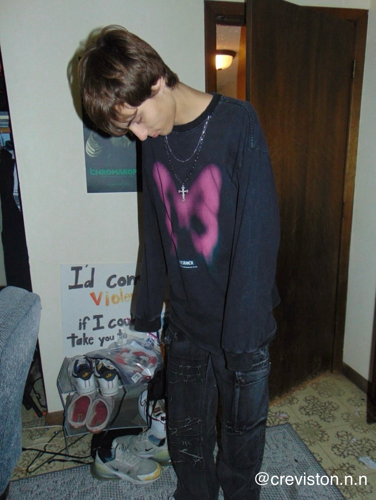 BarbWire Embroidery Jeans