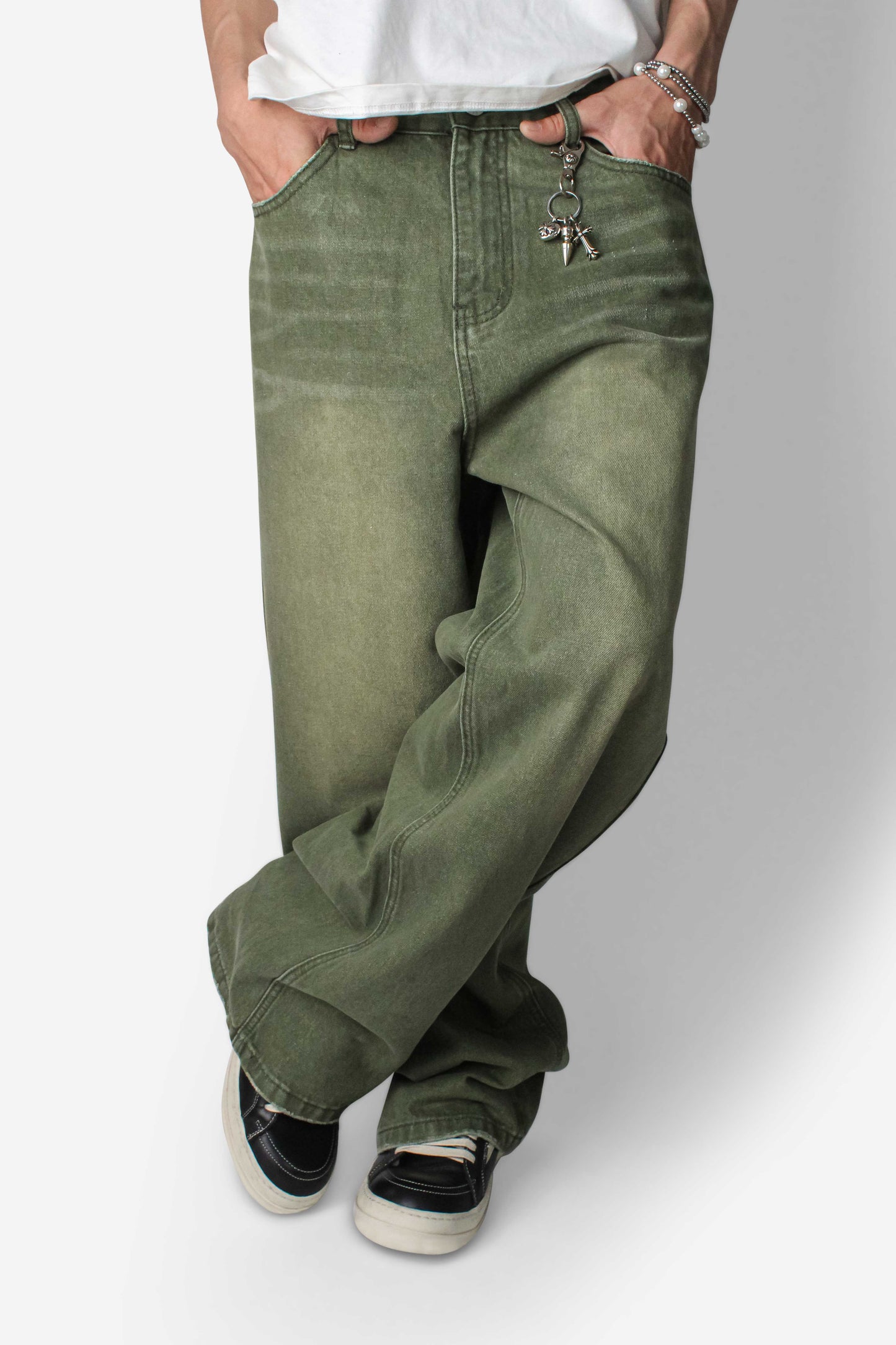 Olive Straight Jeans