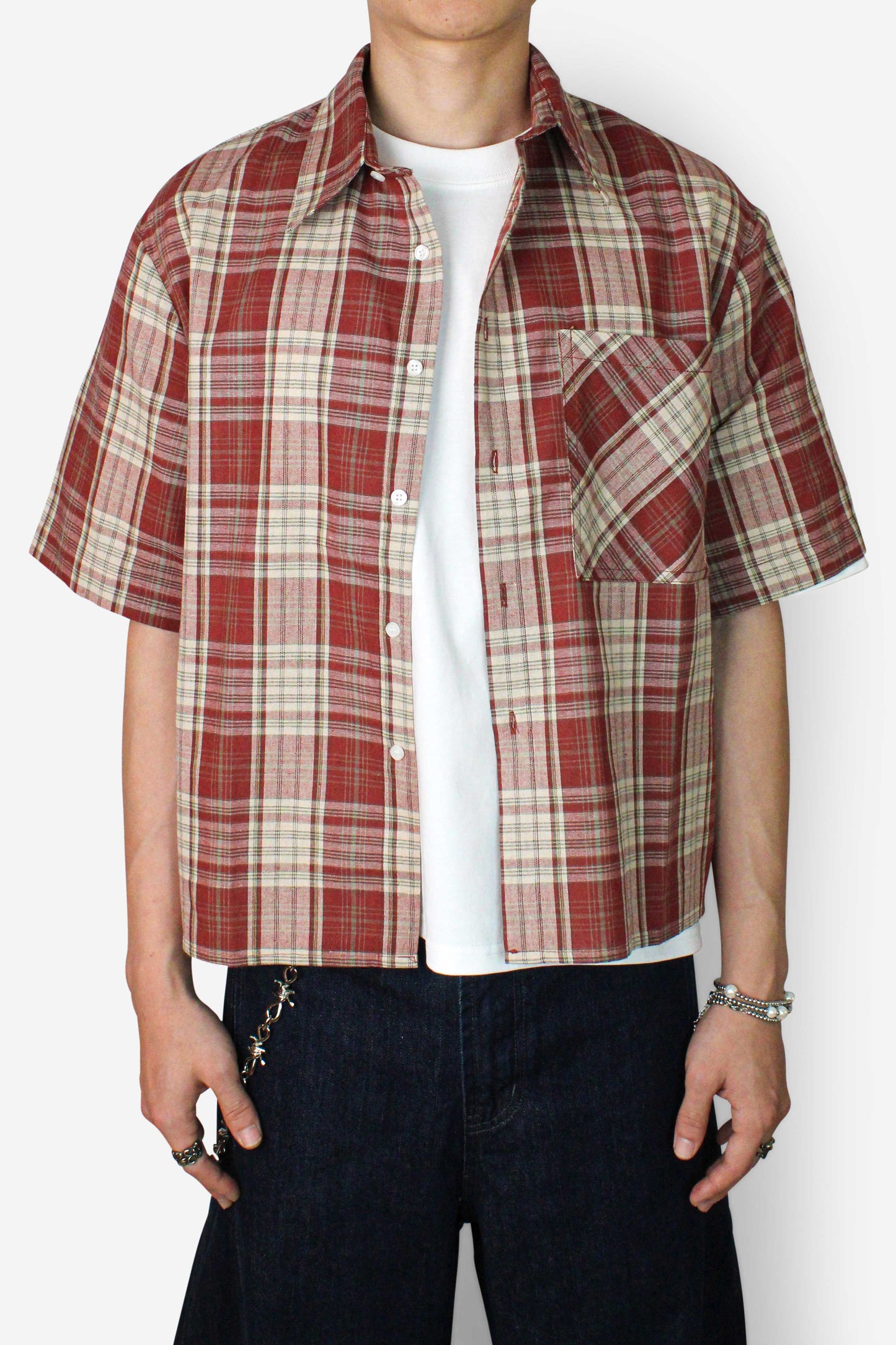 Plaid Cropped Shirt