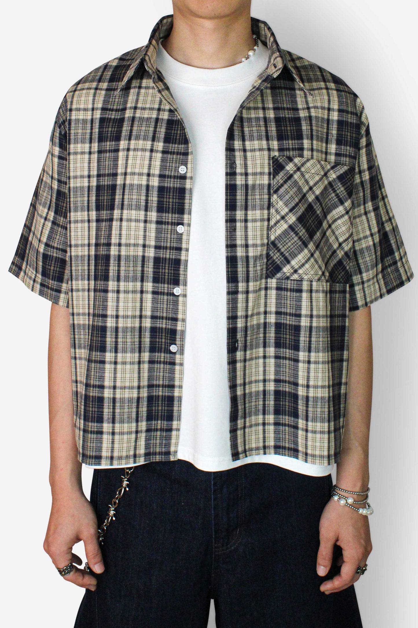 Plaid Cropped Shirt