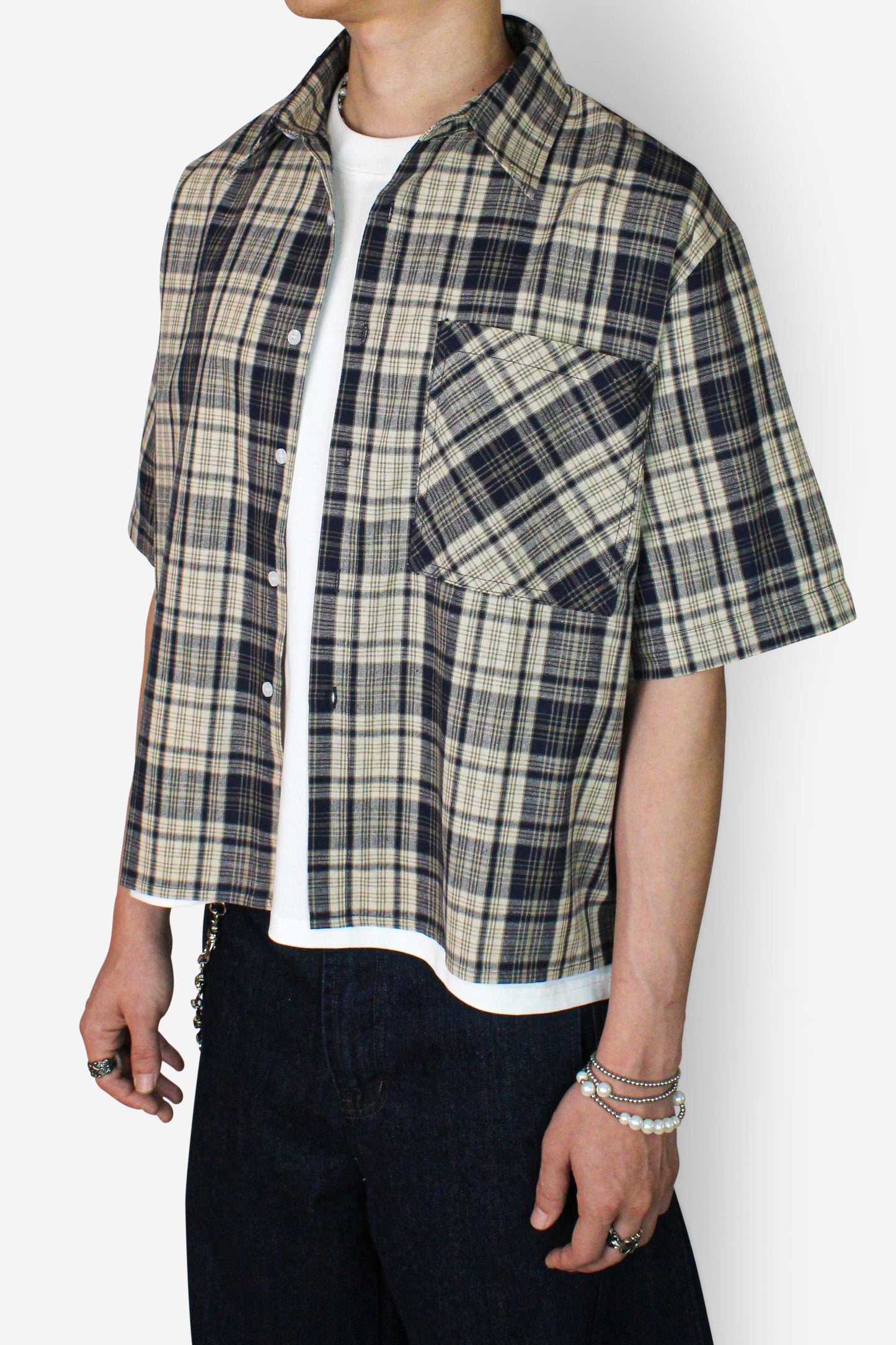 Plaid Cropped Shirt