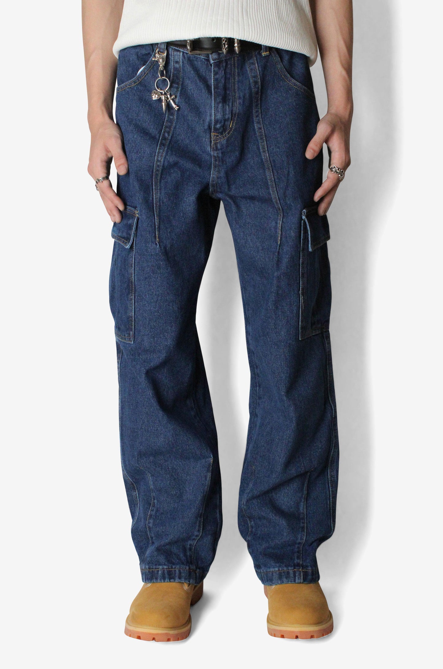 Denim Cargo Jeans