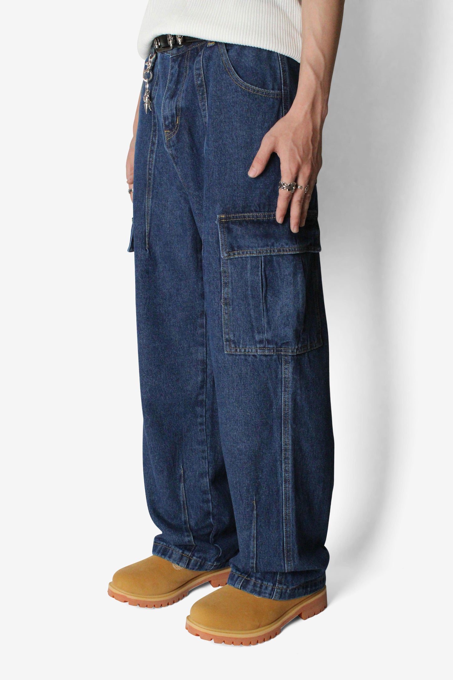 Denim Cargo Jeans