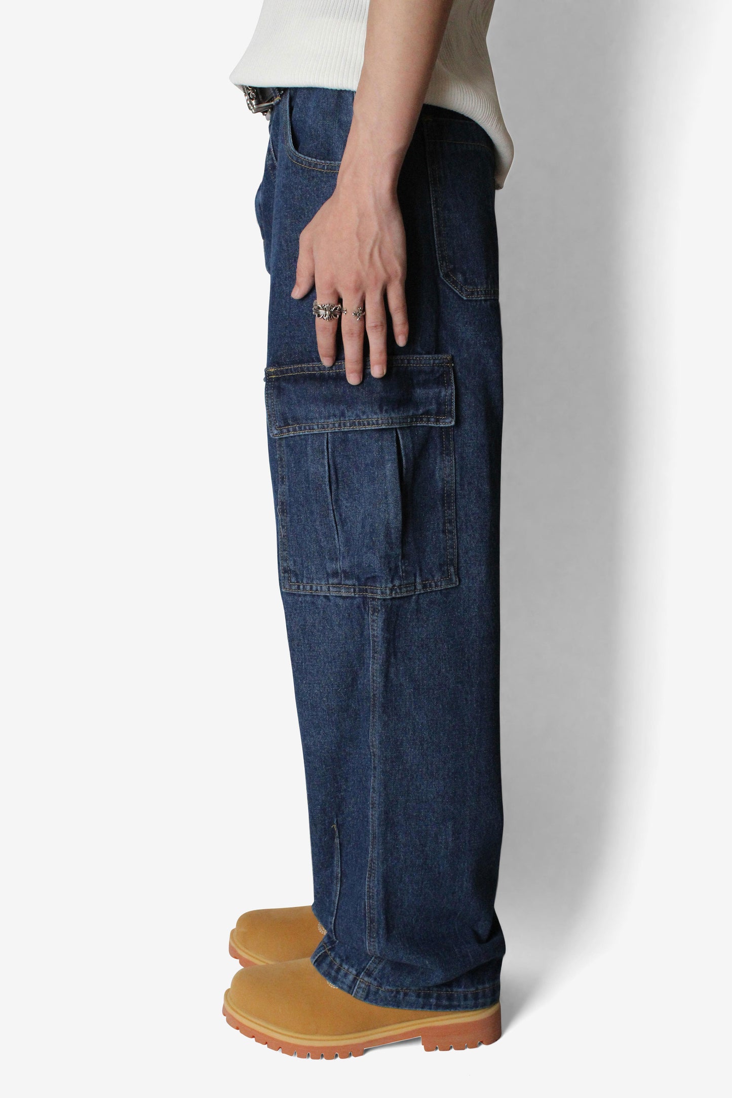 Denim Cargo Jeans