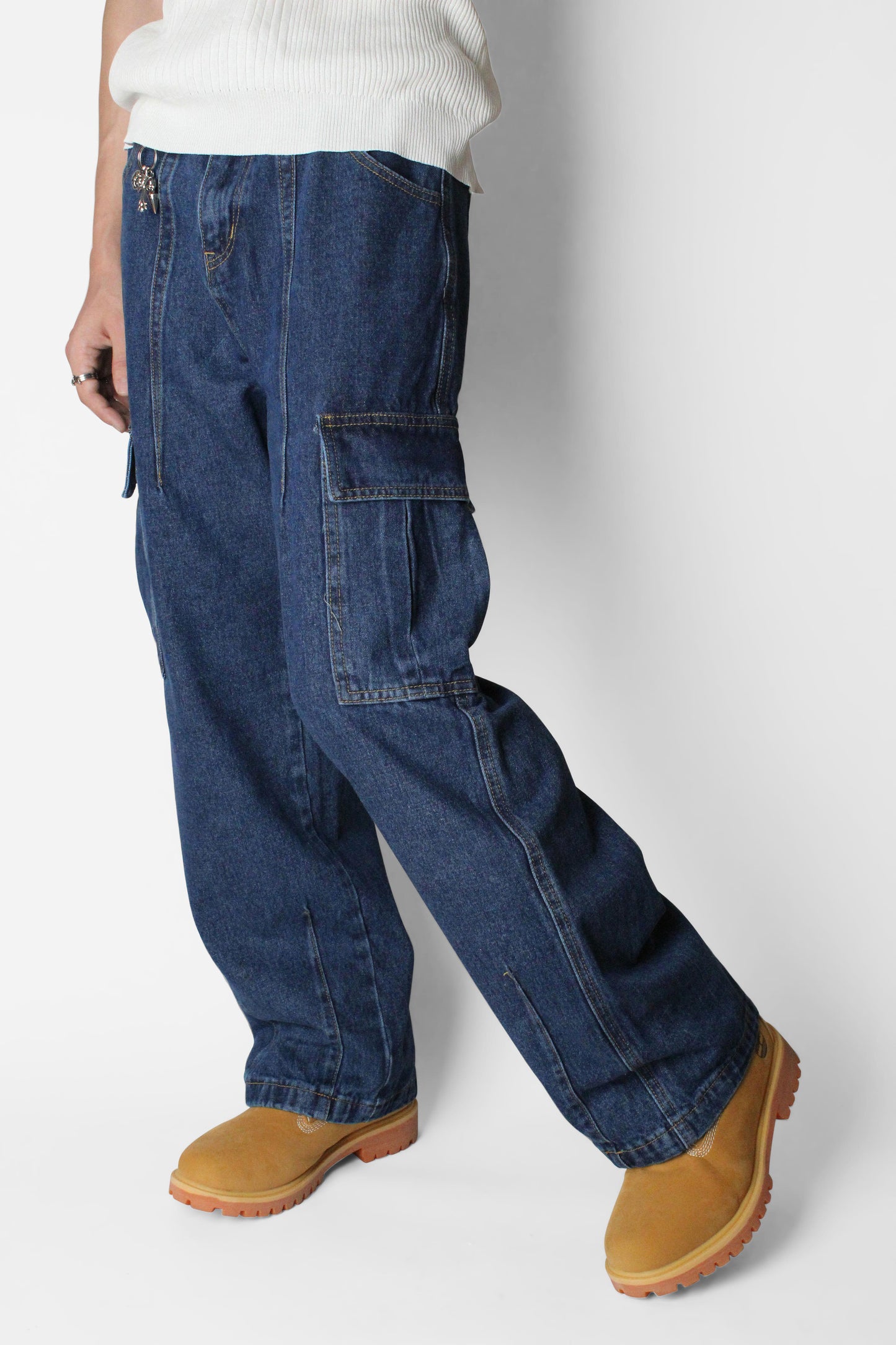 Denim Cargo Jeans