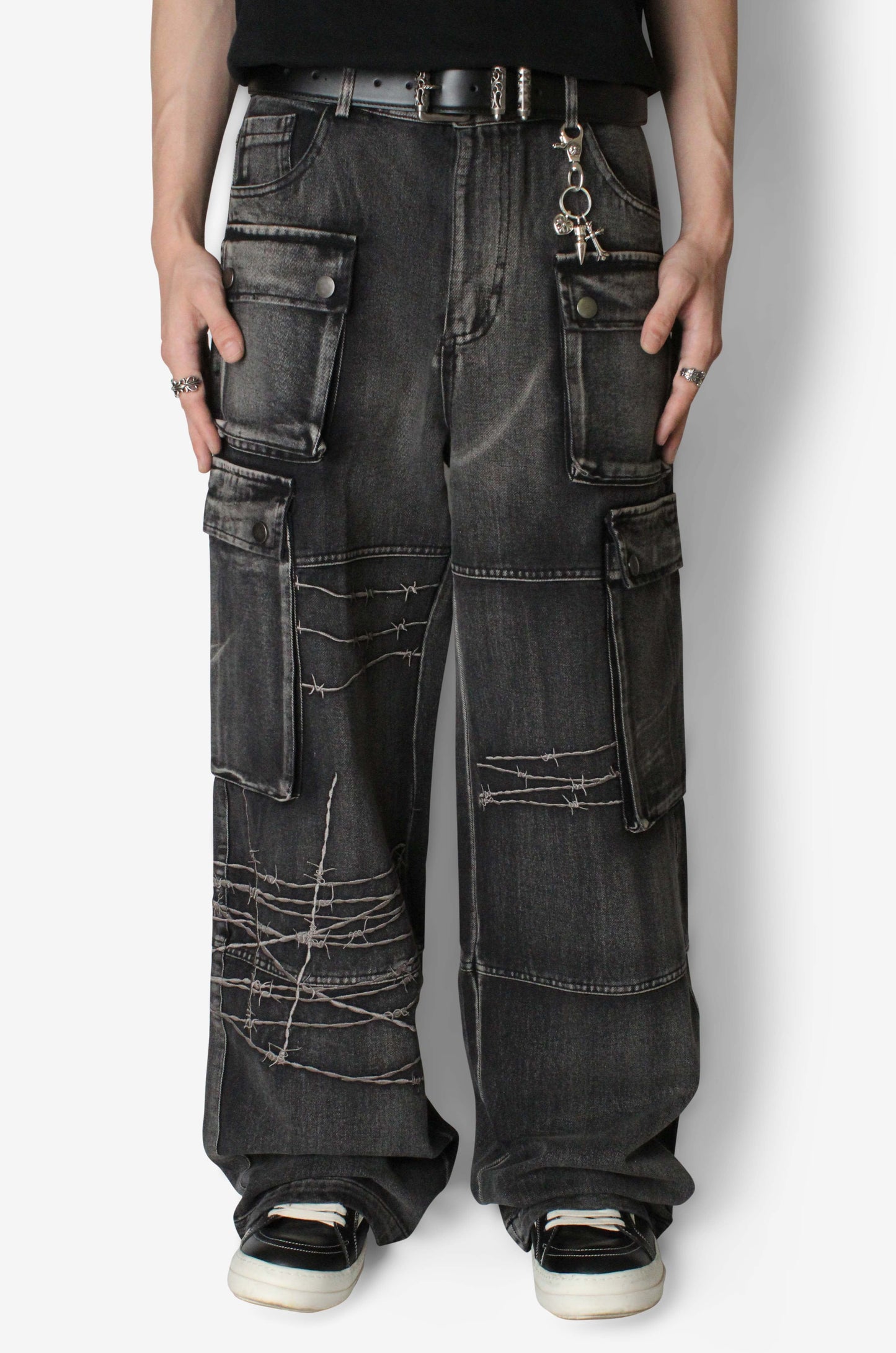 BarbWire Embroidery Jeans