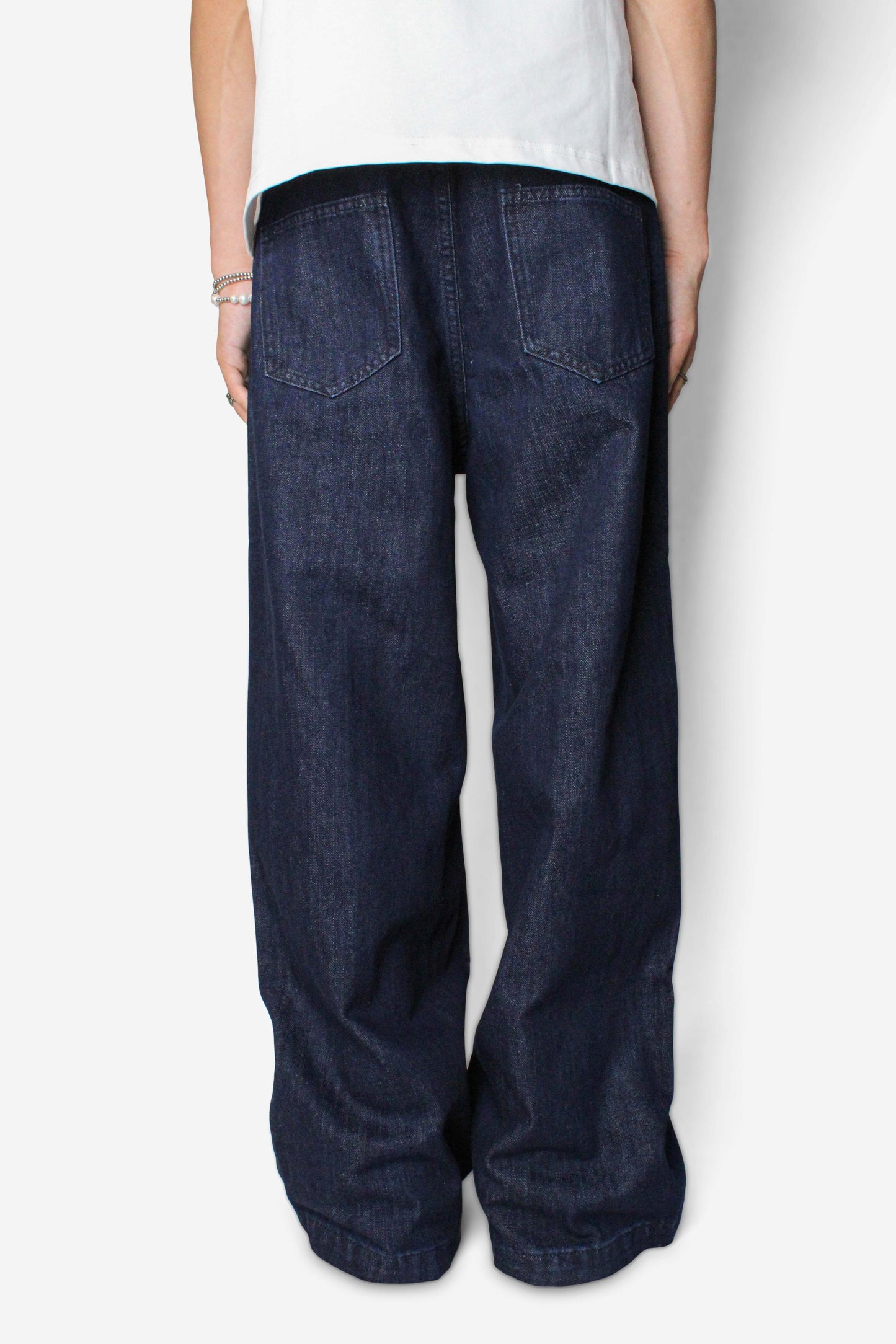 Raw Pleated Denim