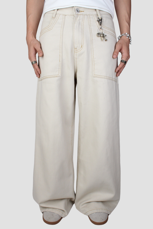 Tan Baggy Jeans