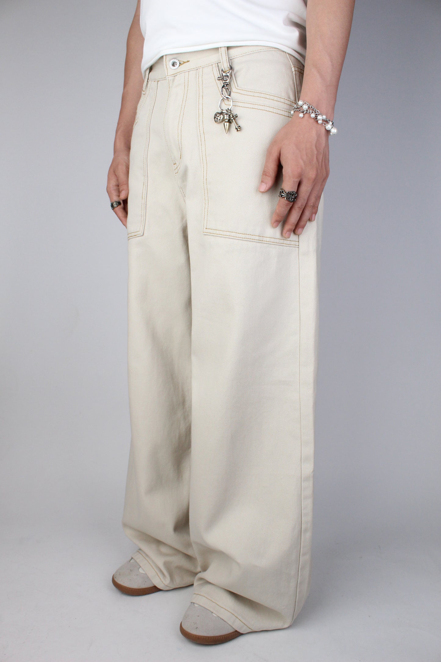 Tan Baggy Jeans