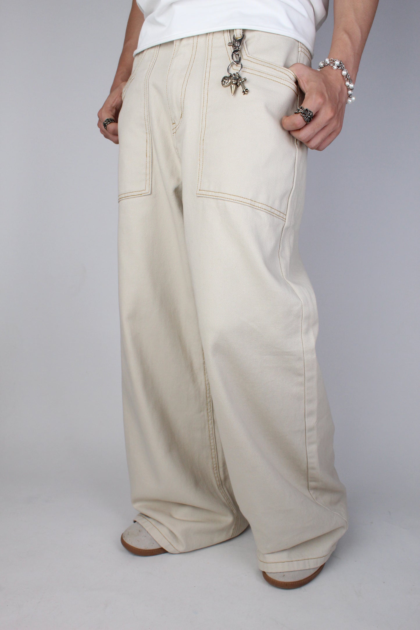 Tan Baggy Jeans