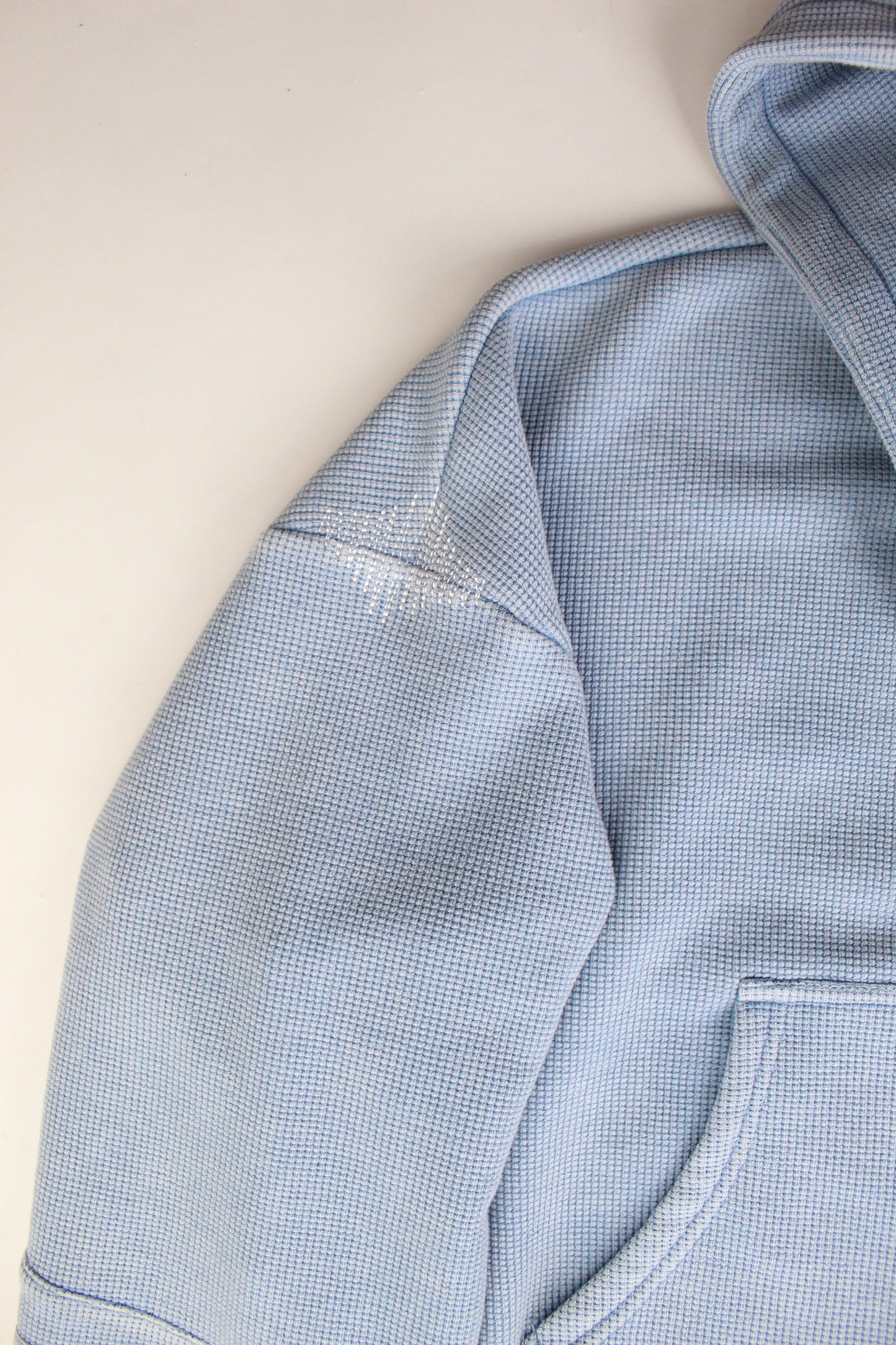 Babyblue Crop Thermal Zip