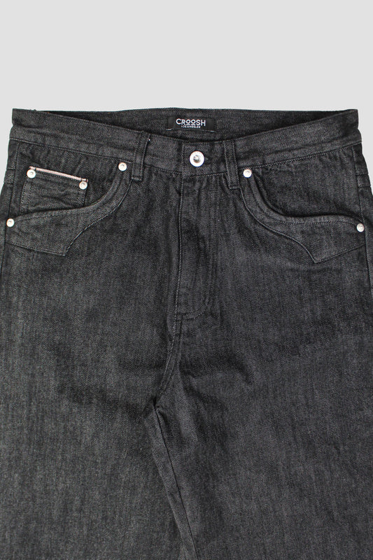 Plaid Loose Fit Selvedge Jeans