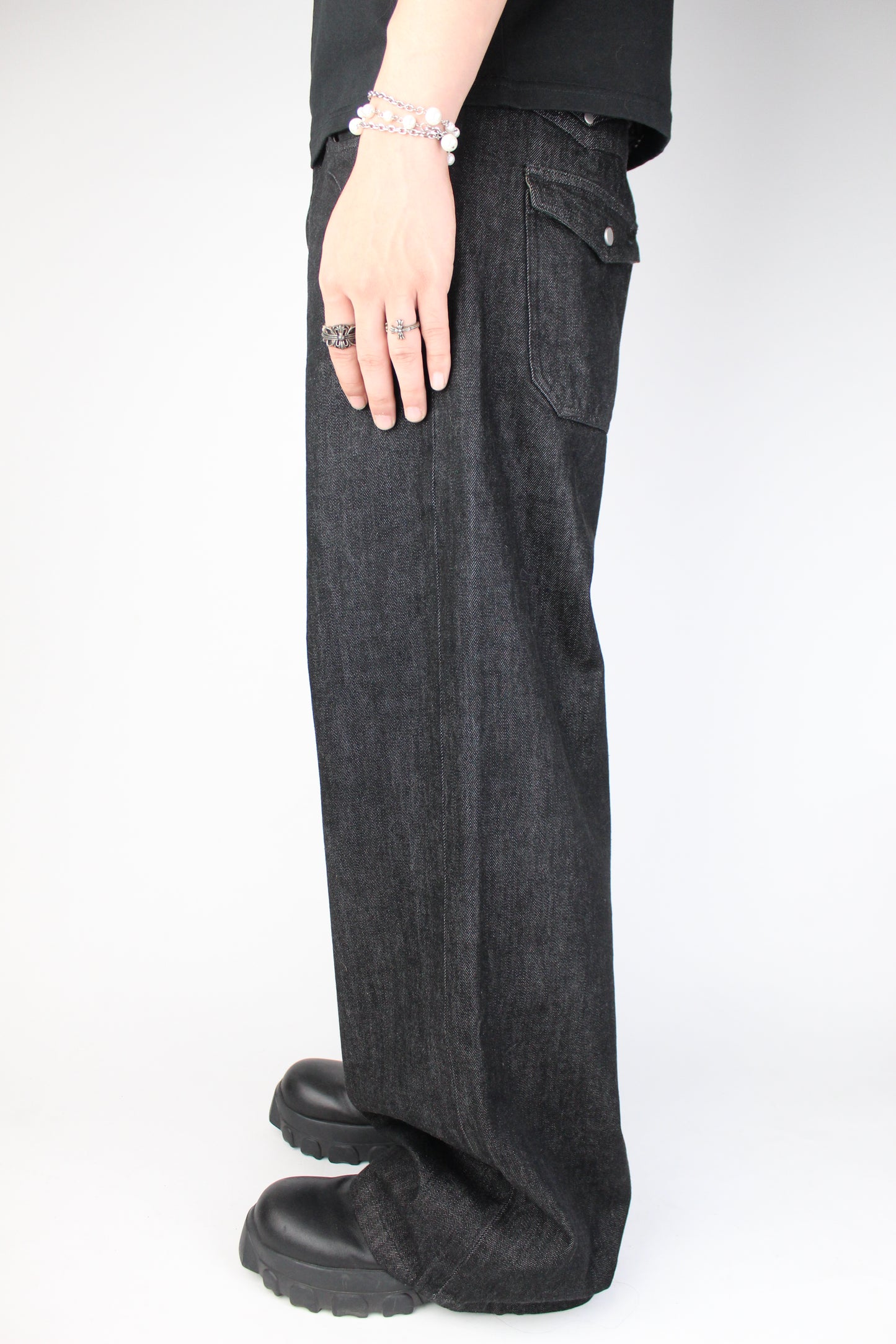 Decorated Straight Selvedge Jeans