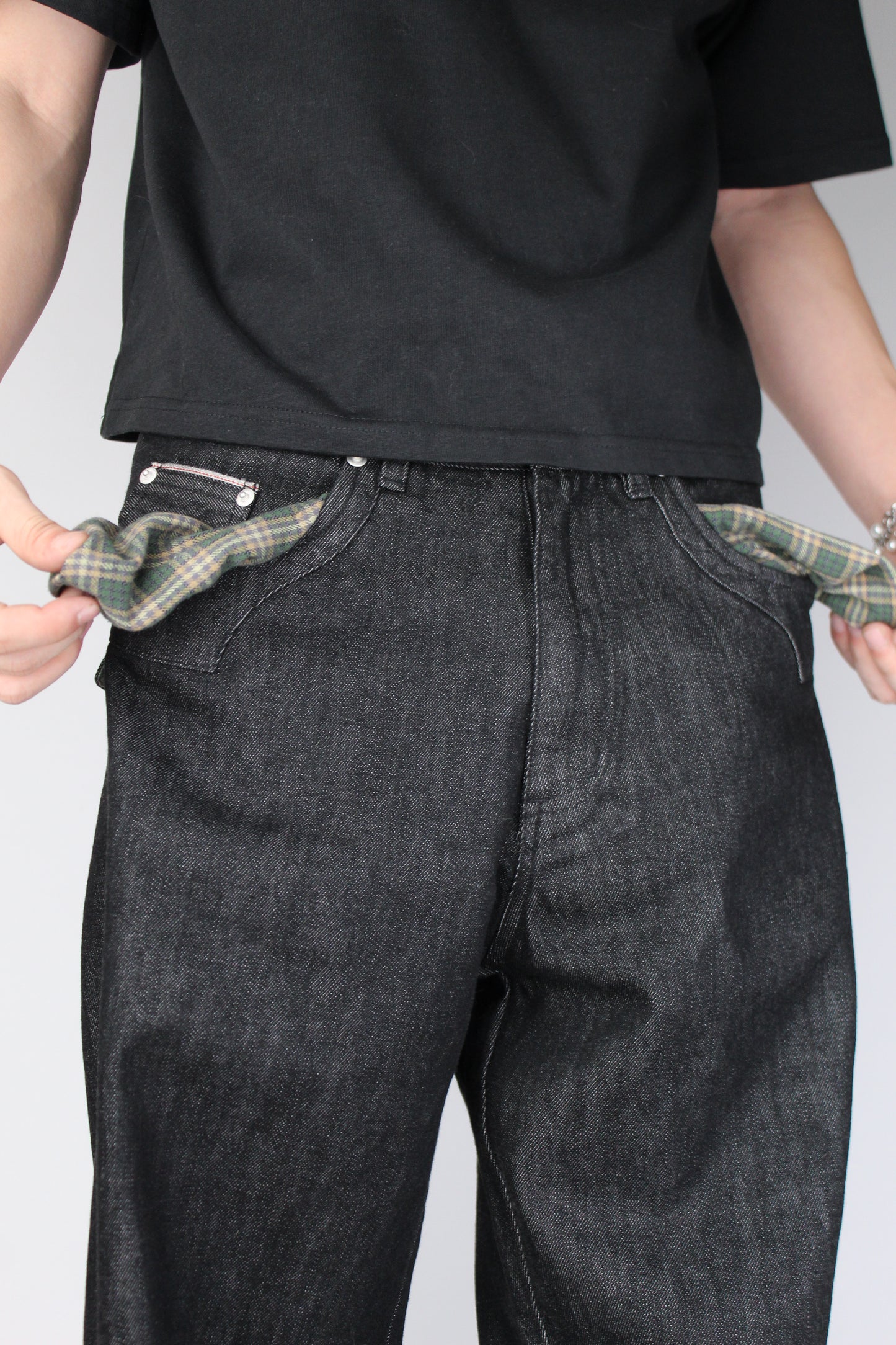 Decorated Straight Selvedge Jeans