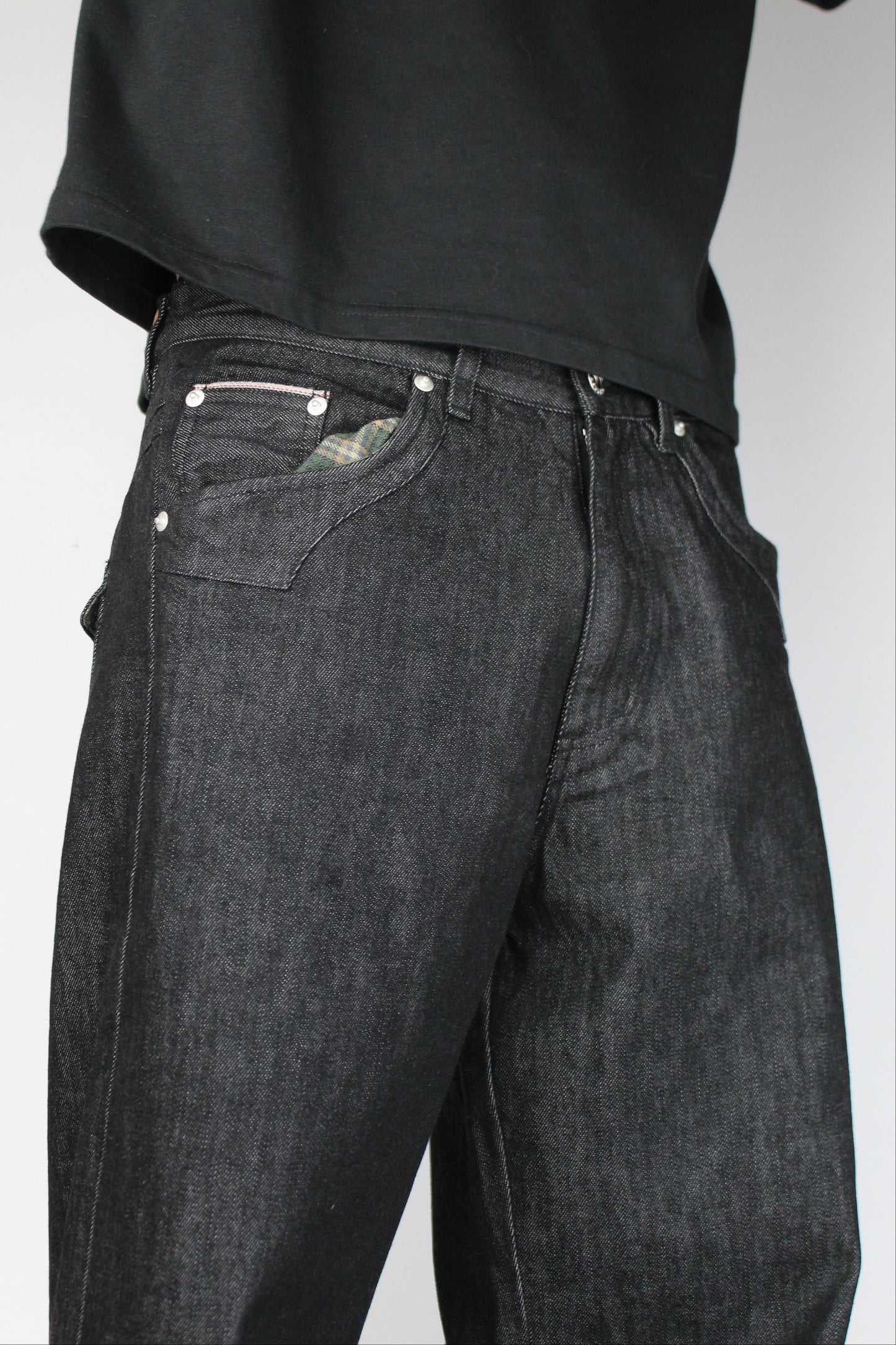 Decorated Straight Selvedge Jeans