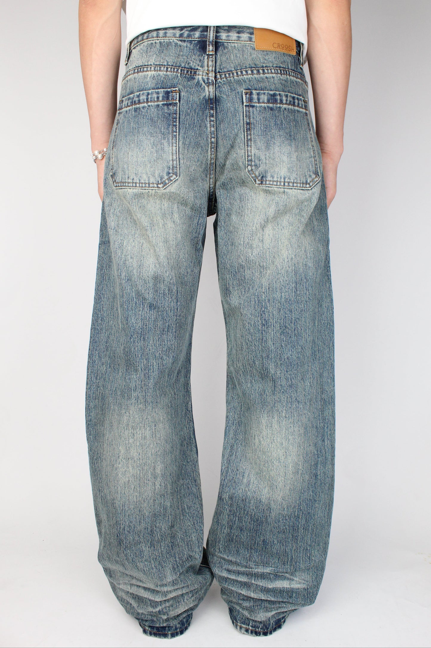 Slub Bootcut Jeans